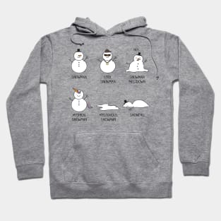 Types of snowman Hoodie